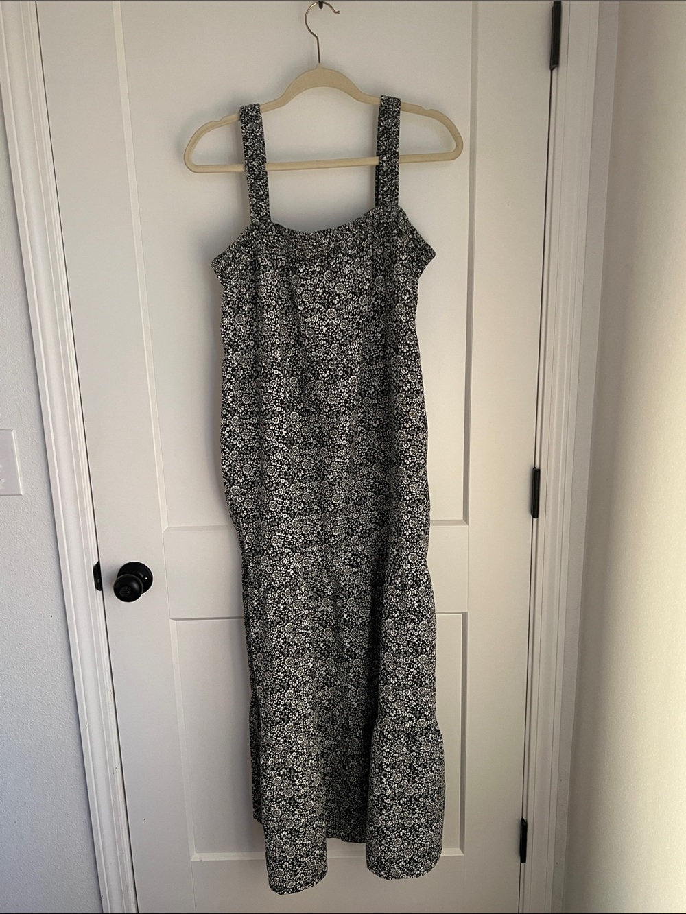 Pact Black and White Floral Maxi Dress